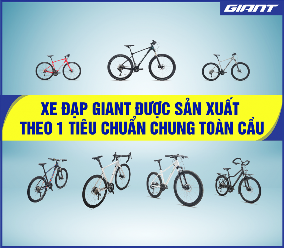 Xe đạp Giant được sản xuất theo tiêu chuẩn chung toàn cầu